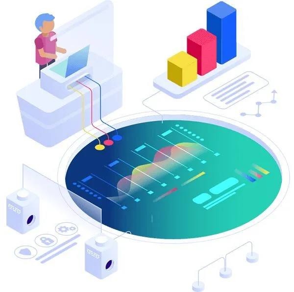 Flutter app development services illustration