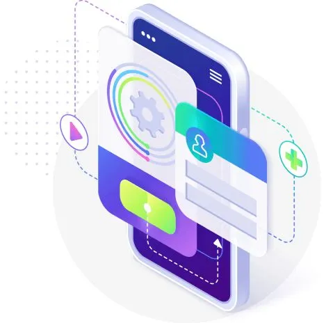 Mobile app development services illustration