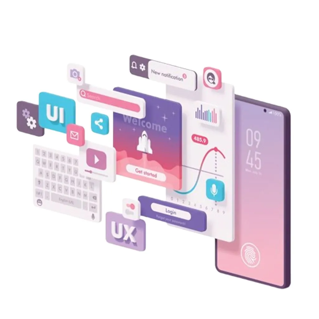 UI UX design service illustration by Webix Infotech